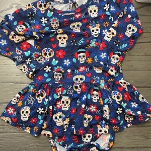 B 7  Little Bum Bums Skirted Bodysuit